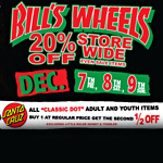 20% Off Storewide sale Dec 7th, 8th, & 9th.